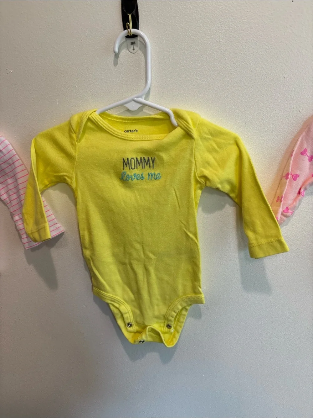 Carter's Long-Sleeve Bodysuit Set in Pink & Yellow 6 month baby girl